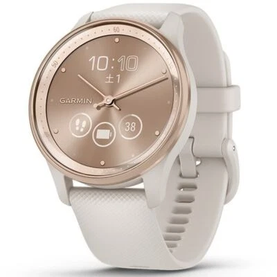GARMIN vivomove Trend Ivory/Peach Gold Hybrid Smartwatch 010-02665-71 [NEU] - Bild 1 von 4