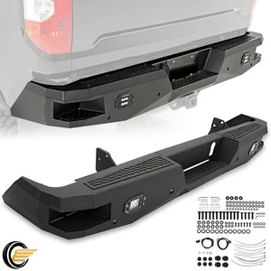 For Toyota Tundra 2014-2021 Powder Coated Rear Bumper Kit w/ LED Lights Assembly - Picture 1 of 18