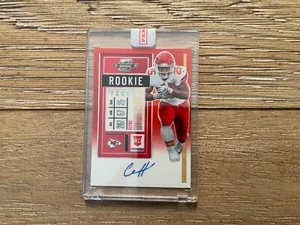 2020 Panini Contenders Optic Clyde Edwards Helaire Rookie Ticket Auto Red /199 - Picture 1 of 2