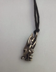 COLLANA CIONDOLO METALLO TESTA DI DRAGO CINESE C194 - Picture 1 of 3