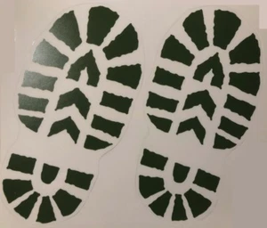 Santa Shoe Footprint Decals Floor Wall Decor Teacher Resource Repositionable - Picture 1 of 6