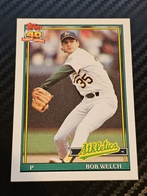 1991 Topps - Bob Welch #50 Oakland Athletics  - Image 1 of 2
