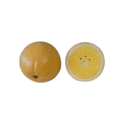 Coctelera de sal y pimienta naranja Bérgamo rara cerámica artística de California Patricia Garrett Foto 1 de 4