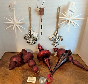 SET OF 10 CHRISTMAS ORNAMENTS/ NEW - Picture 1 of 13