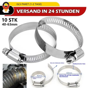 Schlauchschellen Schlauchbinder Rohrschellen Schlauchklemmen Verstellbar X10 - Bild 1 von 18