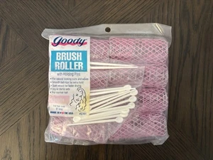 Goody 8 Bürstenrollen mit Haltestiften Jumbo für 9" langes Haar 82481 rosa Vintage Neu aus altem Lagerbestand - Bild 1 von 16