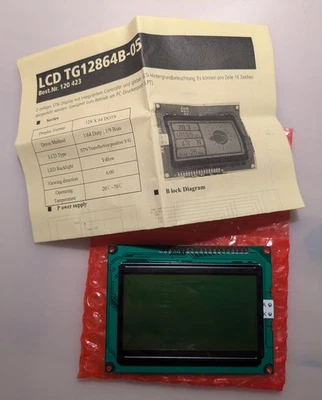 LCD Grafik-Display TG12864B-05 128*64 Pixel, GLCD - Bild 1 von 2