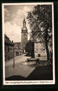 Arnsberg, Ansichtskarte, Straßenpartie mit Hotel zur Krim, Kirche 1942  - Picture 1 of 2