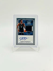 Parche de camiseta automático #/99 de Jaren Jackson Jr 2022 Panini Crown Royale Kings Court GU - Imagen 1 de 2