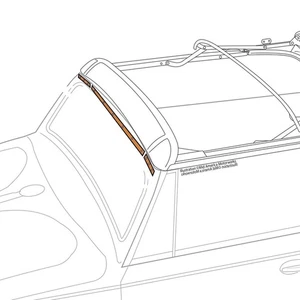 3pc Front Header Bow Weatherstrip Retainers for 1968-72 T1 VW Super / Beetle Con - Picture 1 of 4