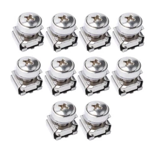 10 Pack Lot - M6 * 20 Pochettes De Montage En Rack Nutes Et Vis Avec Rondelles - - Photo 1/7
