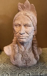 Busto nativo americano de arcilla nuevo - Imagen 1 de 9