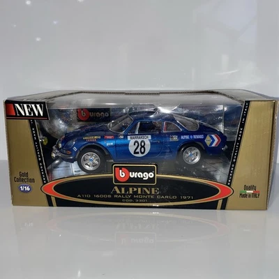 Carro modelo fundido Burago 1:16 Alpine A110 1600S Rally Monte Carlo 1971 *BNIB* - Imagem 1 de 4