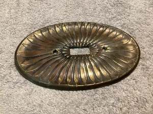 Vintage 1970s Edmar Single Toggle Sunburst Oval Light Switch Cover Plate - Picture 1 of 5