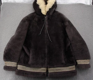 Vintage Jonas Brothers of Alaska Mantel Unisex XL braun Kapuze Full Zip 50er 60er Parka - Bild 1 von 15