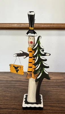 West Virginia Mountaineers NCAA Football Snowman Christmas Ornament 5” - Image 1 of 4