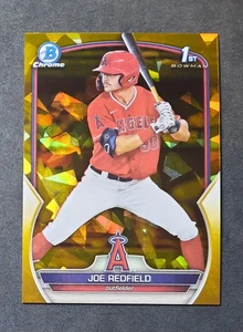 Joe Redfield 2023 1st Bowman Chrome Gold Refractor /50 Los Angeles Angels - Picture 1 of 3