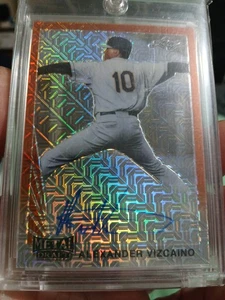 Alexander Vizcaino 2021 Leaf Metal Draft - 1990 Auto Copper Mojo 1/2 Yankees - Picture 1 of 6
