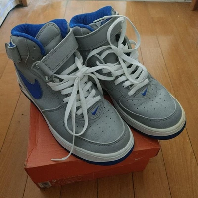 Nike Air Force 1 Mid Grey Blue  304096-041 Vintage Size 9.5 - Image 1 of 4