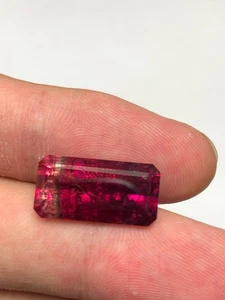 10.6 Carats Natural Bi Color Emerald Cut Tourmaline faceted - Picture 1 of 10