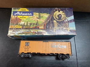 N Scale Kadee "S.F.R.D." Grand Canyon Yellow Freight Car With Box  #5 - Picture 1 of 5