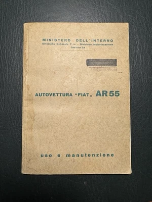 Manuale uso e manutenzione FIAT “AR55” Campagnola - Immagine 1 di 4
