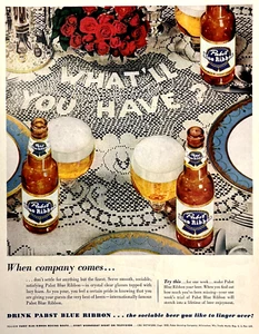 Pabst Blue Ribbon - What'll You Have? 1953 Vintage Color Print Ad LIFE Magazine - Picture 1 of 9