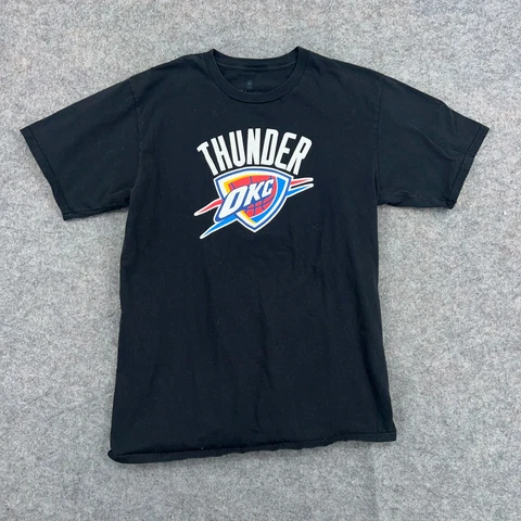 Oklahoma City Thunder Shirt Mens Medium Black Russell Westbrook NBA Basketball Cover
