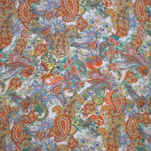 0,5m  "Paisley orange",  14,98 €/m,  140 cm breit ,Viskose Webware - Bild 1 von 2