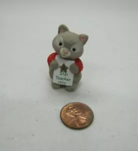NEU 1992 Hallmark Merry Miniatures KITTY CAT STAR LEHRER Figur Vintage - Bild 1 von 3