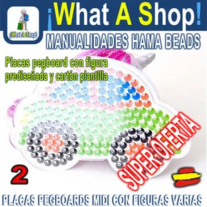 OFERTA 4 PLACAS PEGBOARD CON FIGURAS PAPEL PREDISEÑADAS PARA HAMA BEADS TPO MIDI - Imagen 1 de 4