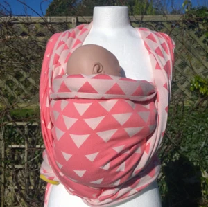 Wow! Beautiful coral pink woven wrap baby sling carrier for Babywearing - Picture 1 of 6