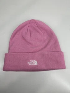 The North Face beanie winter knit hat pink cuffed one size fits most adult - Picture 1 of 7