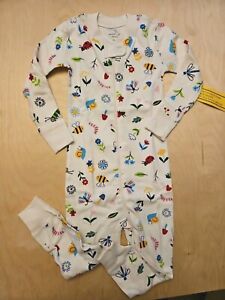 NWT HANNA ANDERSSON MOON AND BACK FLOWERS CRITTERS SLEEPER PAJAMAS 90 3T