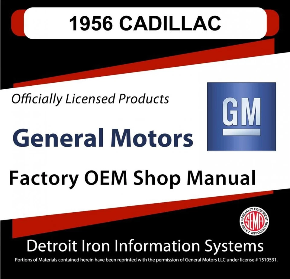 Cadillac Series 60 62 75 1956 Fleetwood manuales de taller y libros de piezas CD Foto 1 de 1