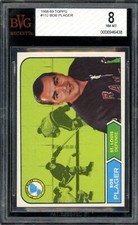 1968-69 TOPPS NHL Hockey #112 Bob Plager Rookie BVG BGS 8 NM-MT St. Louis Blues