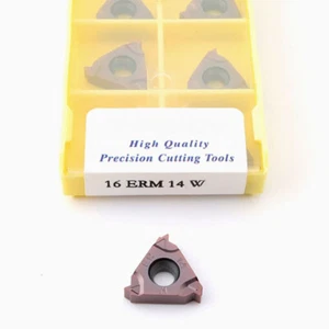 For Threading Boring Bar 10PCS 16ERM 14W CNC Carbide Threading Insert 16 ERM 14W - Picture 1 of 4