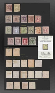 1864-1867 GERMANY HAMBURG MINT &USED FROM OLD PAGE ALBUM +APEX SCT.9-26 MI.8-22 - Picture 1 of 1