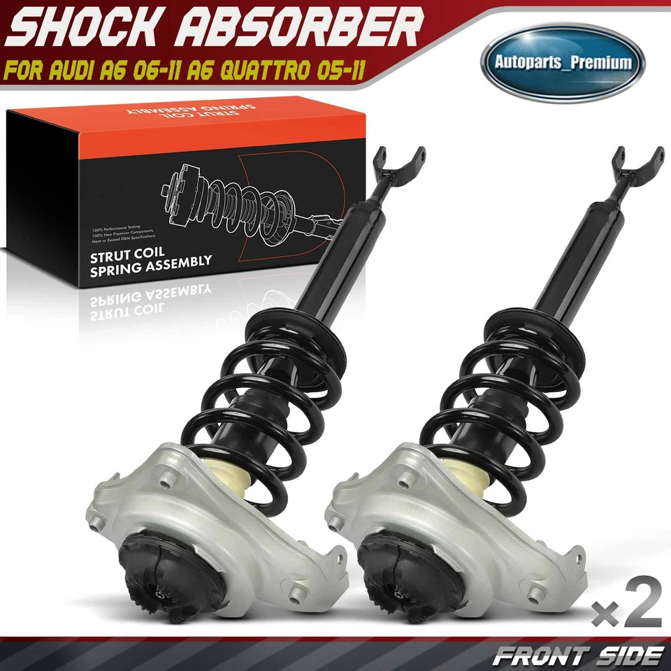 2 передние полные стойки и пружины пружины в сборе для Audi A6 2006-2011 A6 Quattro - Изображение 1 из 4