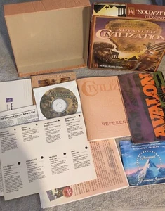 COMPLETE 1995 VINTAGE ADVANCED CIVILIZATION AVALON HILL CD-ROM PC GAME BIG BOX - Picture 1 of 13
