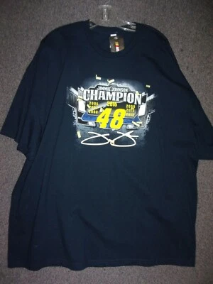 Camiseta Jimmie Johnson #48 Lowe's 7x Champion NASCAR NUEVA negra nueva con etiquetas Foto 1 de 4