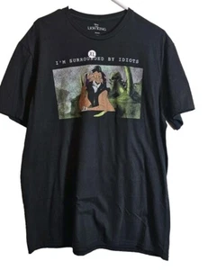 Disney The Lion King T Shirt Scar Adults XLarge Black I'm Surrounded By Idiots - Picture 1 of 4