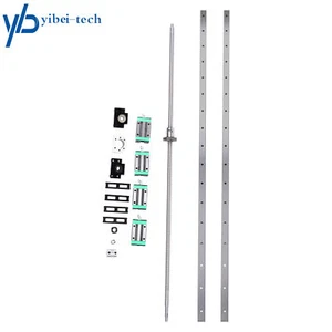 2PCS HGR20 1000mm Linear Rail + 1PC SFU1605 1000mm Ball Screw w/ BF12/BK12 Kit - Picture 1 of 10