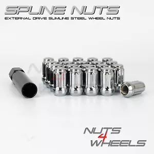 20 x Chrome Spline Wheel Nuts M12x1.5 Fits Mazda MX5 Eunos Roadster Sport Miata - Picture 1 of 2