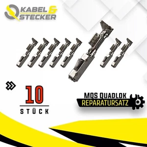 10er Set - MQS Quadlok Buchse Stecker Crimpkontakt PIN 0,25 - 0,35mm² Fakra MOST - Picture 1 of 2