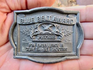 De colección PETERS CARTUCHO Hebilla de Cinturón 1975 Cinturón Azul Premio Objetivo AMMO Lewis RARO EN MUY BUENA CONDICIÓN+ - Imagen 1 de 4