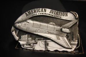 Große Gürtelschnalle Nasa American Aviation LE Made in USA 1983 von Arroyo - Bild 1 von 8
