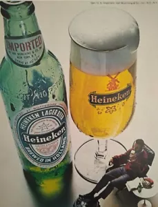 1972 Heineken Lager Beer Vintage Original Print Ad - Picture 1 of 2