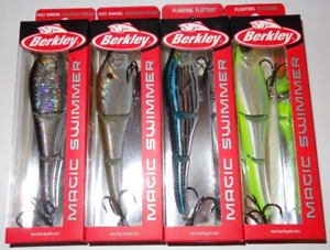 Lot of 4 New Different Berkley Magic Swimmer 145 Sinking Floating Fishing Lures