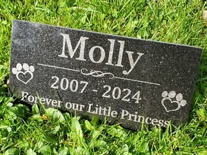 Pet Memorial Grave Stone Marker | Dog Cat Headstone Tombstone Pet Loss Gift t11 - Picture 1 of 7